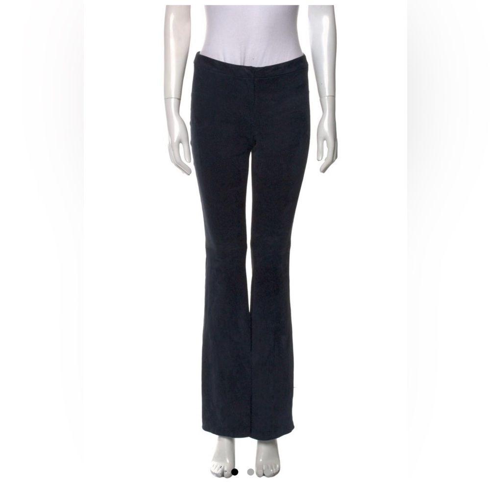 Wes Gordon - Lambskin Suede Pants - Navy (Size 8)